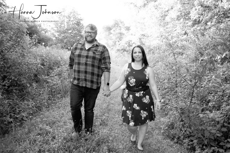black and white engagement photo session on a horse farm in cynthiana, kentucky