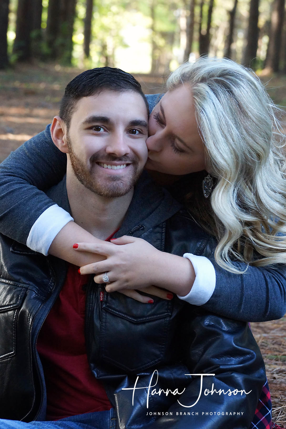 Cute couple in engagement photos at Jacobson Park, Lexington, KY
